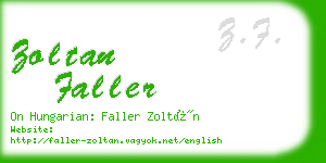 zoltan faller business card
